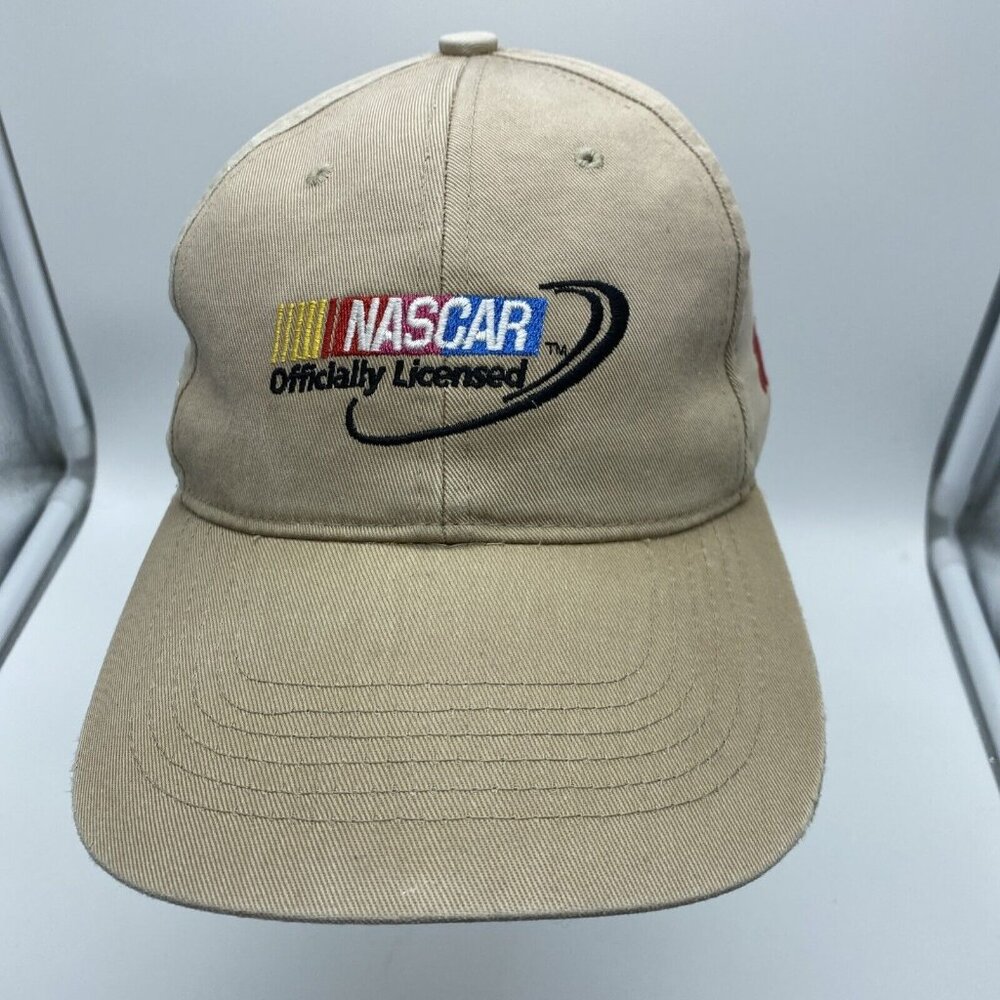 Joe Gibbs racing 3M Nascar Officially Licensed Hat Cap Hook & Loop Tan Khaki JGR